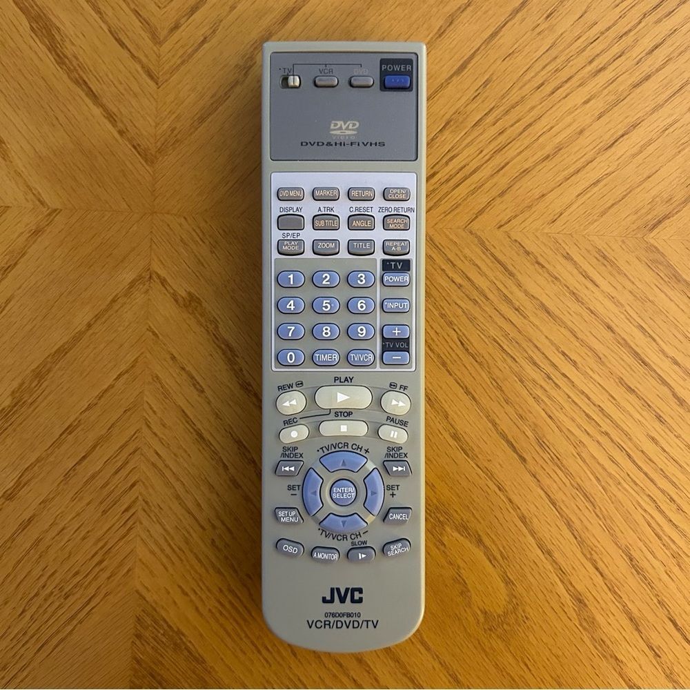 JVC 076D0FB010 VCR DVD TV Remote